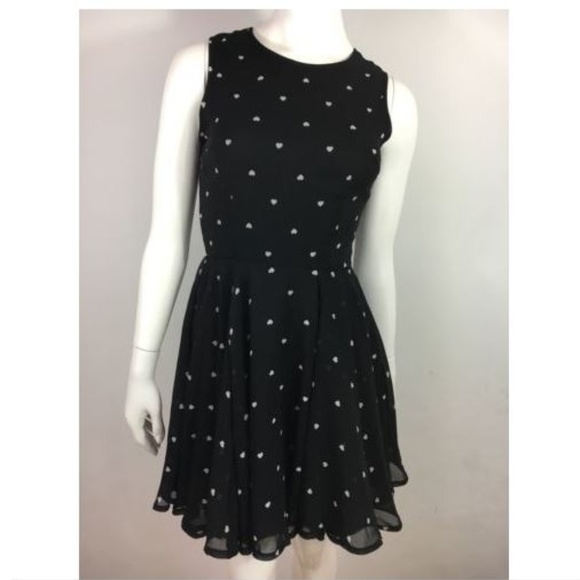 Maison Jules Dresses & Skirts - Maison Jules Dress Heart Print Chiffon Sleeveless